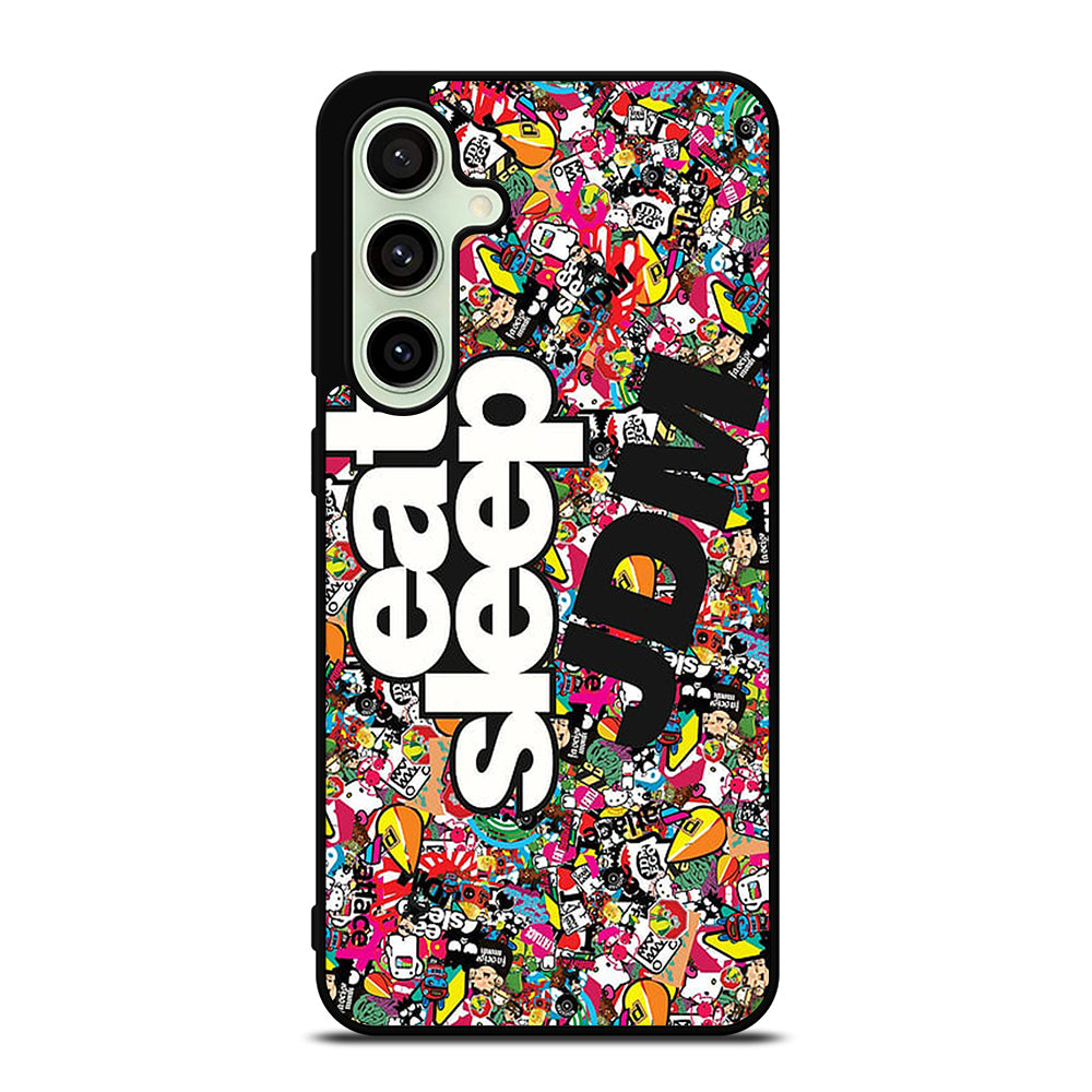 EAT SLEEP JDM STICKER BOMB Samsung Galaxy S24 FE Case Cover