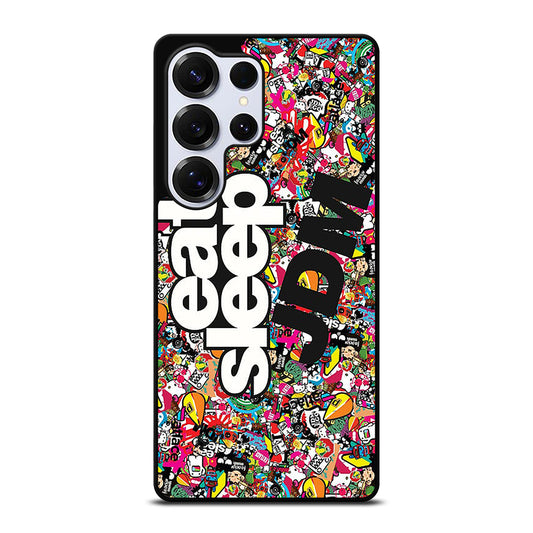 EAT SLEEP JDM STICKER BOMB Samsung Galaxy S25 Ultra Case Cover