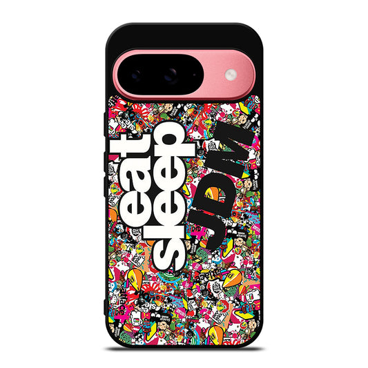 EAT SLEEP JDM STICKER BOMB Google Pixel 9 Case Cover