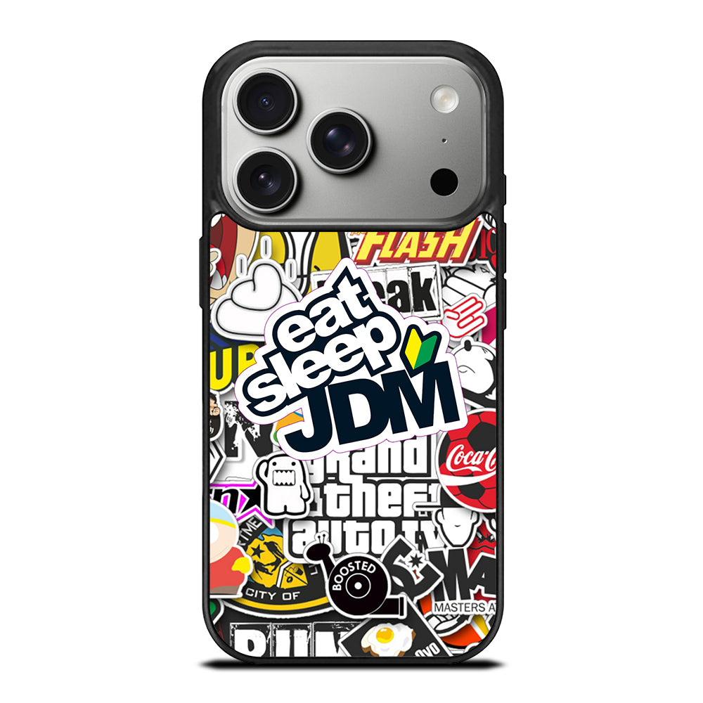 EAT SLEEP JDM STICKER iPhone 17 Pro Case Cover