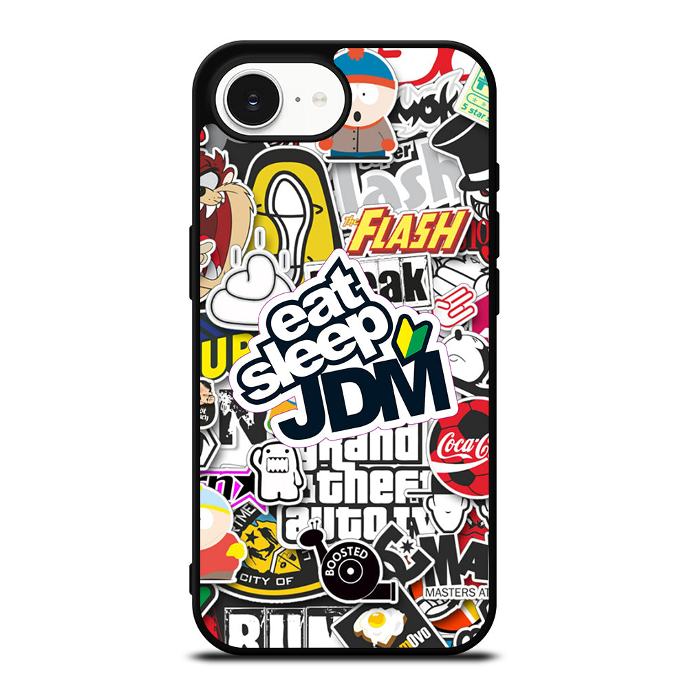 EAT SLEEP JDM STICKER iPhone 16e Case Cover