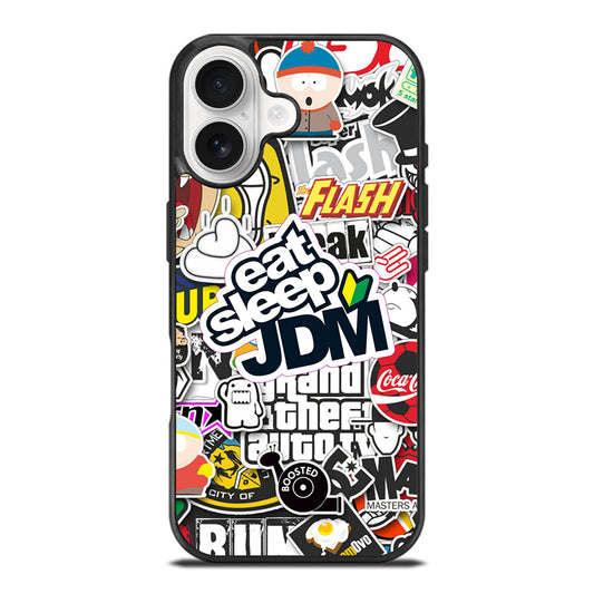 EAT SLEEP JDM STICKER iPhone 17 Case Cover