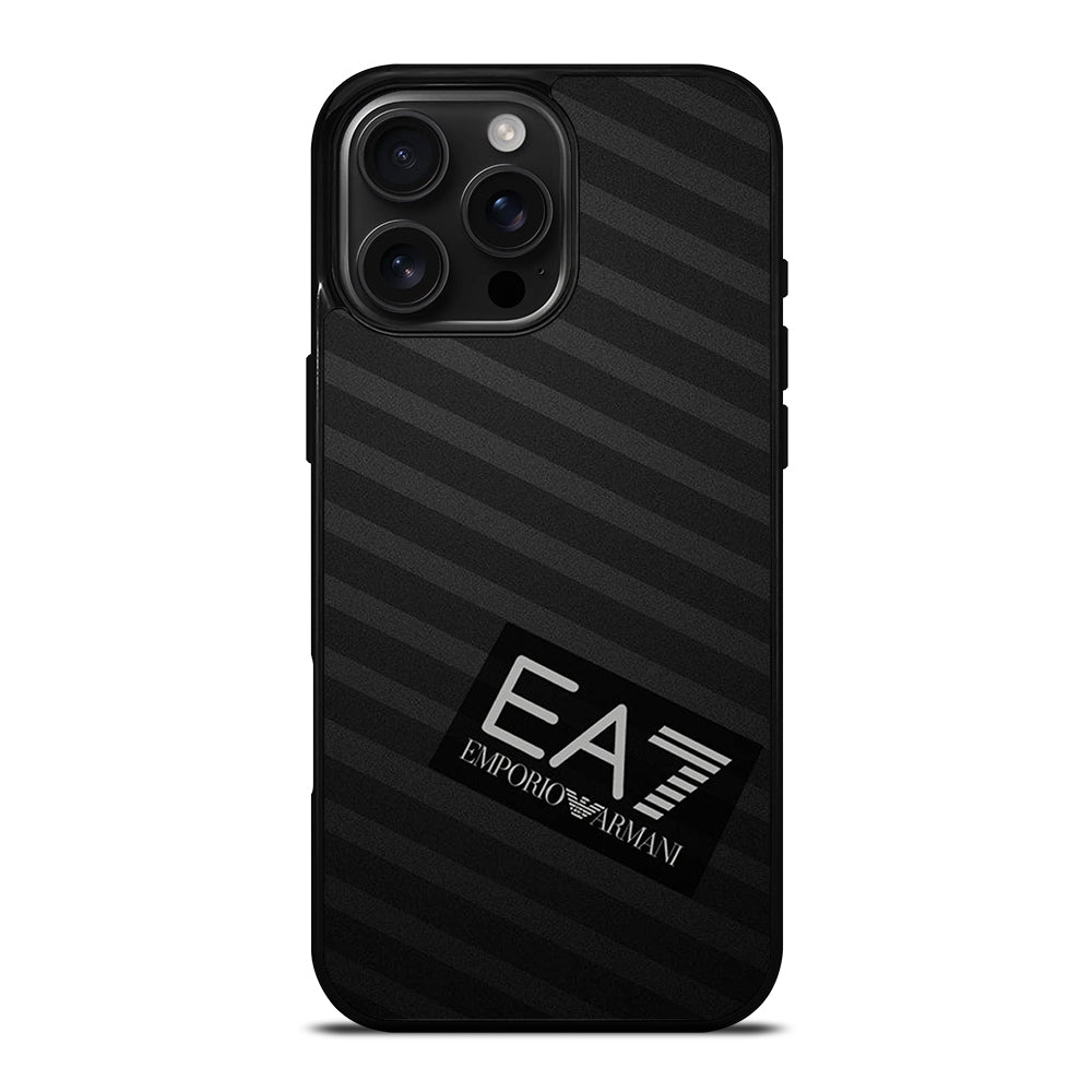 EMPORIO ARMANI STRIPE LOGO iPhone 16 Pro Max Case Cover