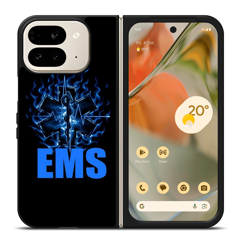 EMT EMS MEDICAL BLACK LOGO Google Pixel 9 Pro Fold Case Cover