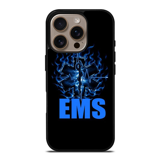 EMT EMS MEDICAL BLACK LOGO iPhone 16 Pro Case Cover