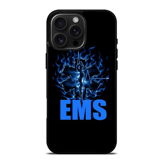 EMT EMS MEDICAL BLACK LOGO iPhone 16 Pro Max Case Cover