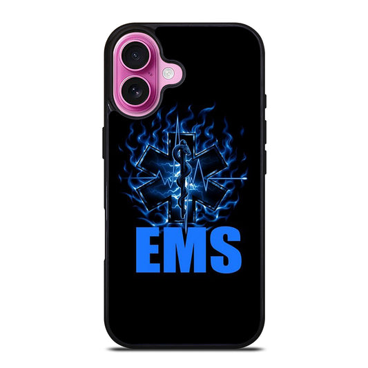 EMT EMS MEDICAL BLACK LOGO iPhone 16 Plus Case Cover