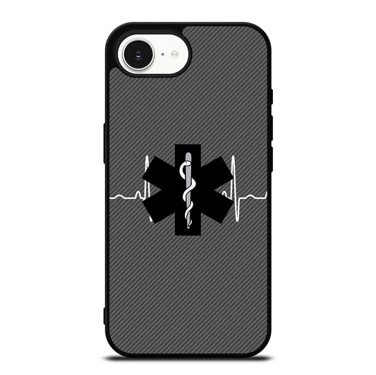 EMT EMS MEDICAL CARBON LOGO iPhone 16e Case Cover