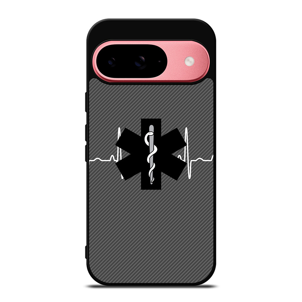 EMT EMS MEDICAL CARBON LOGO Google Pixel 9 Case Cover
