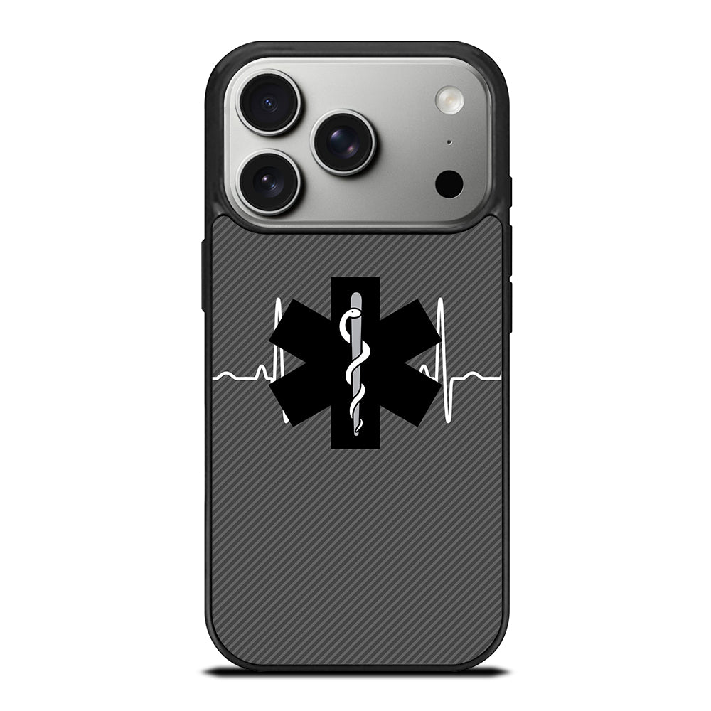 EMT EMS MEDICAL CARBON LOGO iPhone 17 Pro Case Cover