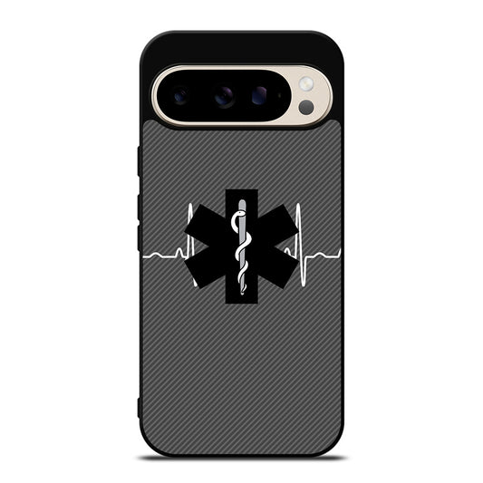 EMT EMS MEDICAL CARBON LOGO Google Pixel 9 Pro Case Cover