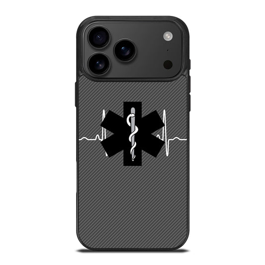 EMT EMS MEDICAL CARBON LOGO iPhone 17 Pro Max Case Cover