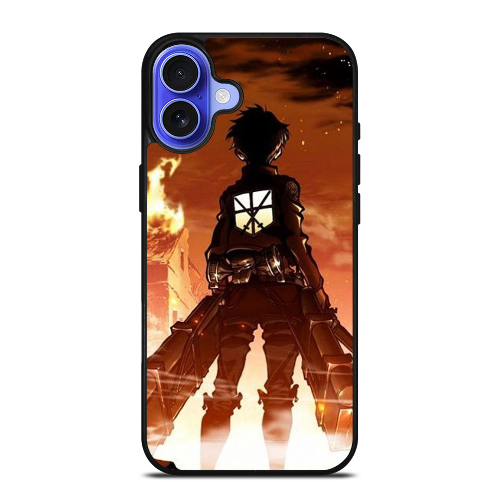 EREN YEAGER ATTACK ON TITAN ANIME iPhone 16 Case Cover