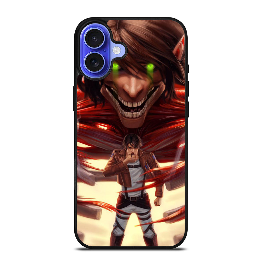 EREN YEAGER ATTACK ON TITAN ART iPhone 16 Case Cover