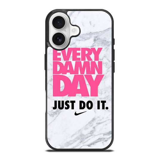 EVERY DAMN DAY JUST DO IT NIKE MARBLE iPhone 17 Case Cover