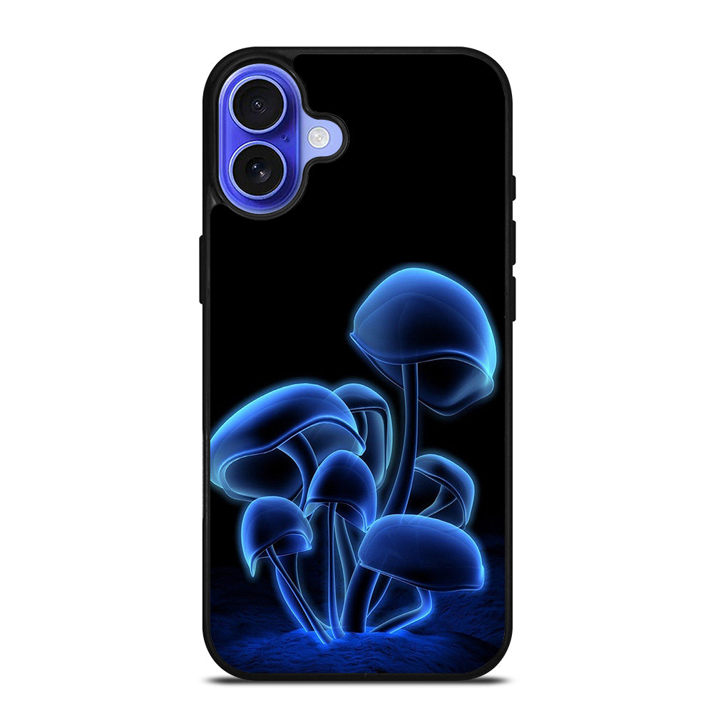 FANTASIA BLUE MUSHROOM ART iPhone 16 Case Cover