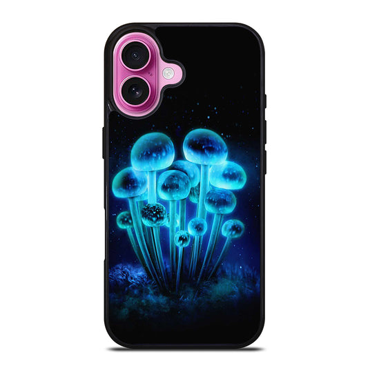 FANTASIA BLUE MUSHROOM ART 2 iPhone 16 Plus Case Cover