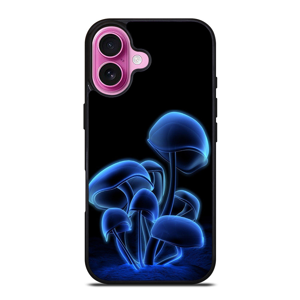FANTASIA BLUE MUSHROOM ART iPhone 16 Plus Case Cover