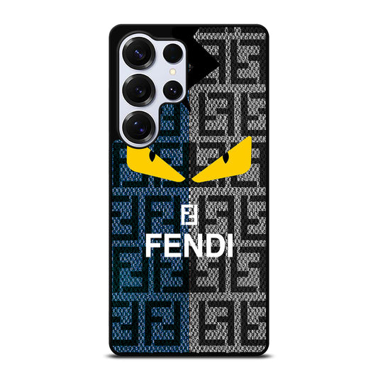 FENDI ROMA BLUE GRAY PATTERN Samsung Galaxy S25 Ultra Case Cover