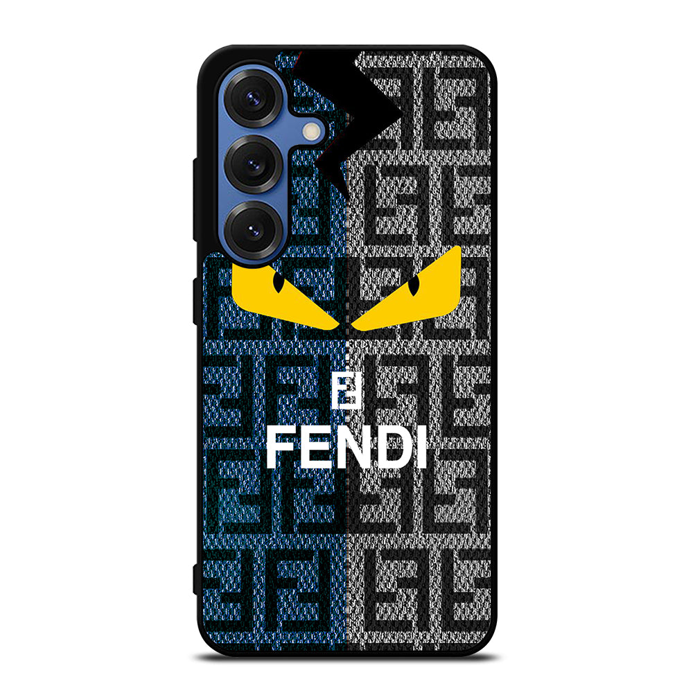 FENDI ROMA BLUE GRAY PATTERN Samsung Galaxy S25 Case Cover