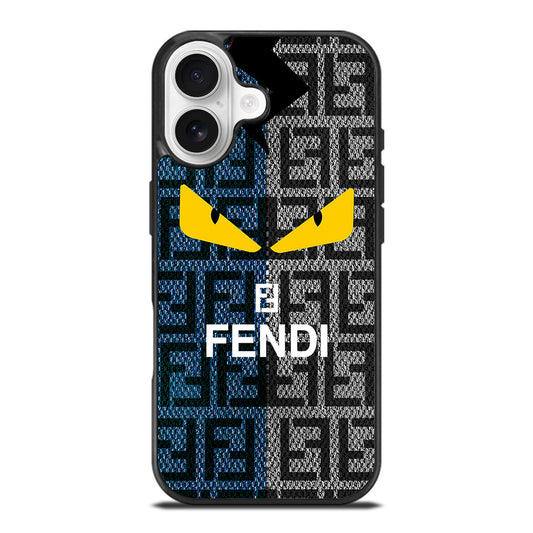 FENDI ROMA BLUE GRAY PATTERN iPhone 17 Case Cover