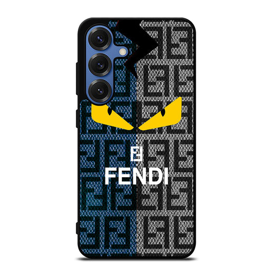FENDI ROMA BLUE GRAY PATTERN Samsung Galaxy S26 Case Cover