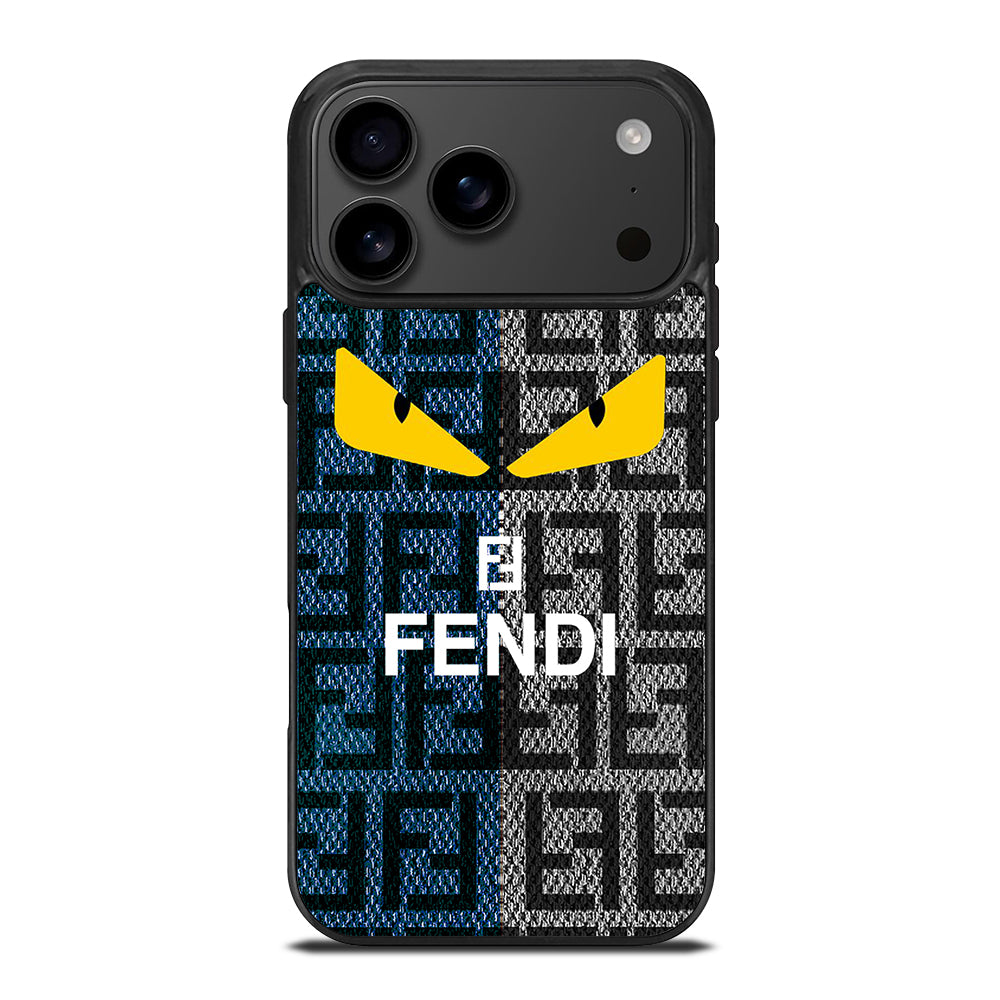 FENDI ROMA BLUE GRAY PATTERN iPhone 17 Pro Max Case Cover