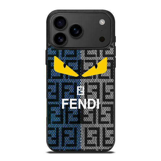 FENDI ROMA BLUE GRAY PATTERN iPhone 17 Pro Max Case Cover