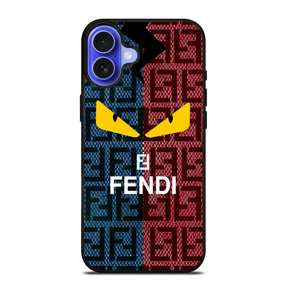 FENDI ROMA BLUE RED PATTERN iPhone 16 Case Cover