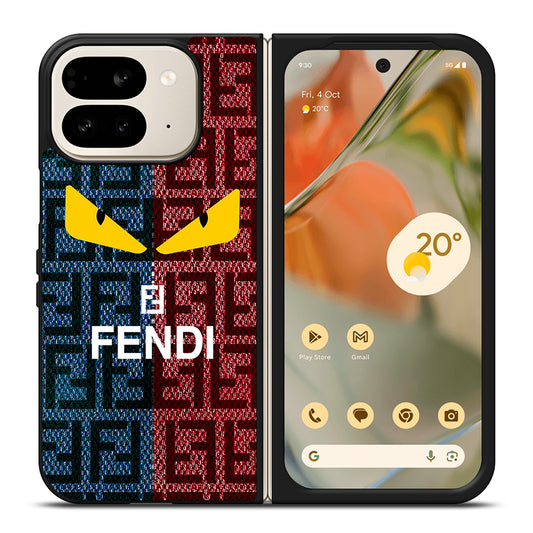 FENDI ROMA BLUE RED PATTERN Google Pixel 9 Pro Fold Case Cover