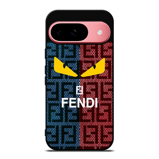 FENDI ROMA BLUE RED PATTERN Google Pixel 9 Case Cover