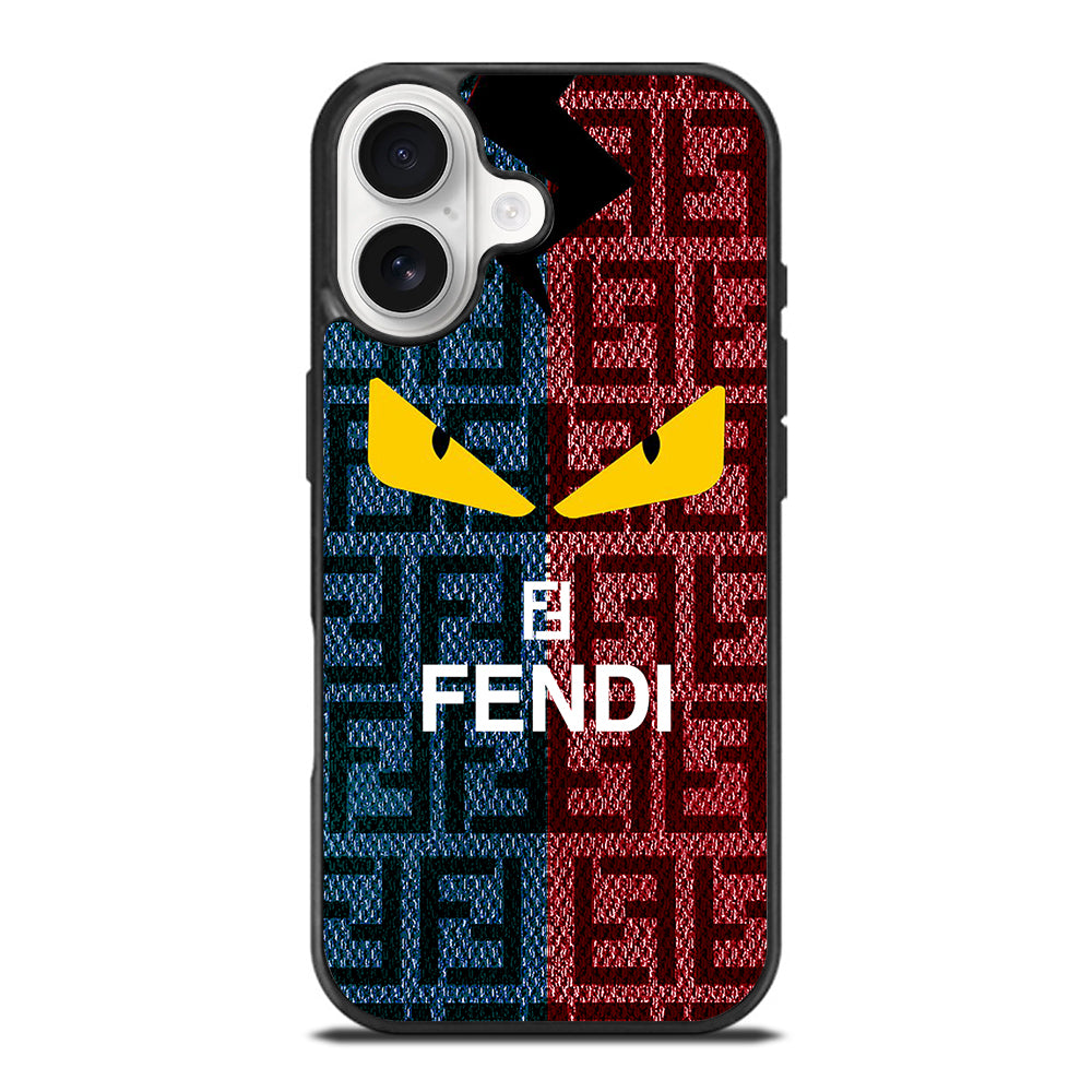 FENDI ROMA BLUE RED PATTERN iPhone 17 Case Cover
