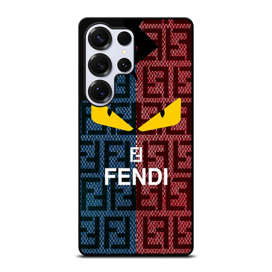 FENDI ROMA BLUE RED PATTERN Samsung Galaxy S25 Ultra Case Cover