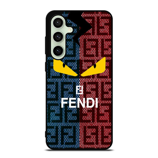 FENDI ROMA BLUE RED PATTERN Samsung Galaxy S24 FE Case Cover