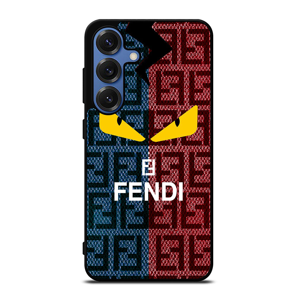 FENDI ROMA BLUE RED PATTERN Samsung Galaxy S25 Case Cover