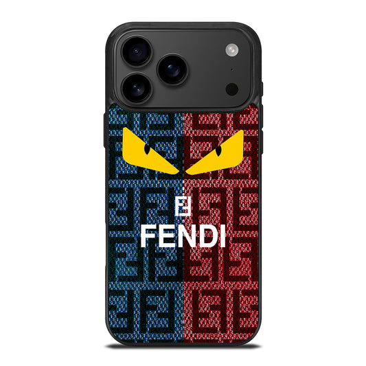 FENDI ROMA BLUE RED PATTERN iPhone 17 Pro Max Case Cover