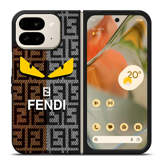 FENDI ROMA BROWN GREY PATTERN Google Pixel 9 Pro Fold Case Cover