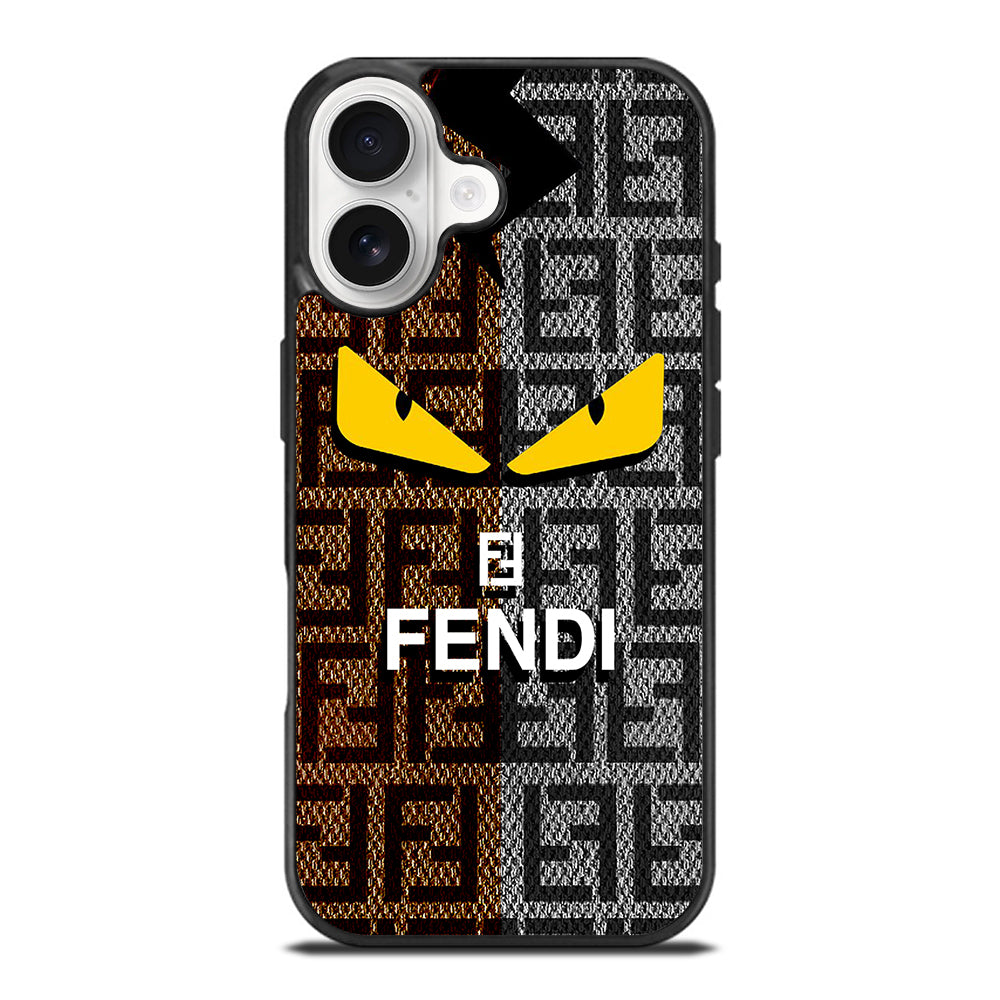 FENDI ROMA BROWN GREY PATTERN iPhone 17 Case Cover