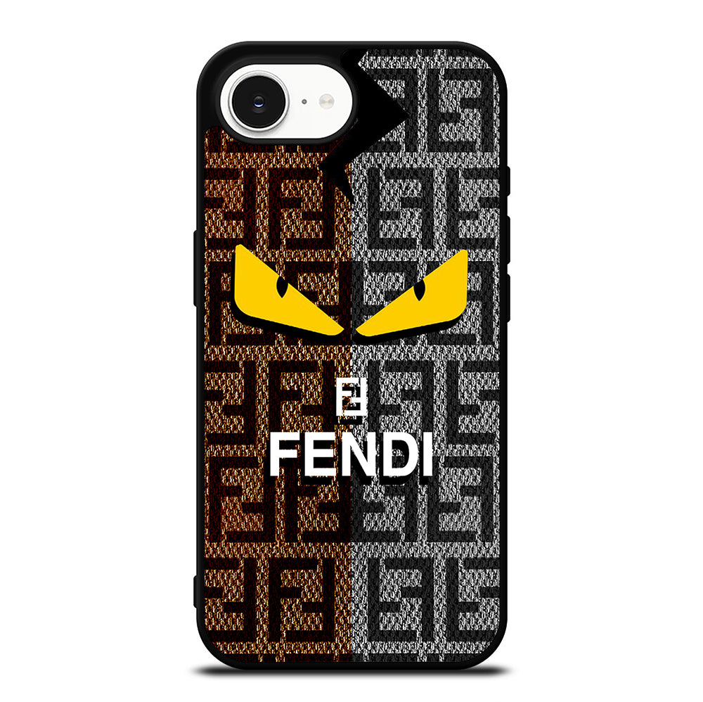 FENDI ROMA BROWN GREY PATTERN iPhone 16e Case Cover