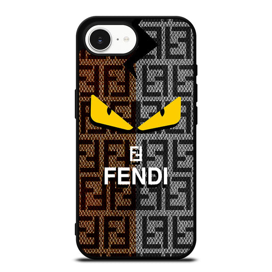 FENDI ROMA BROWN GREY PATTERN iPhone 16e Case Cover