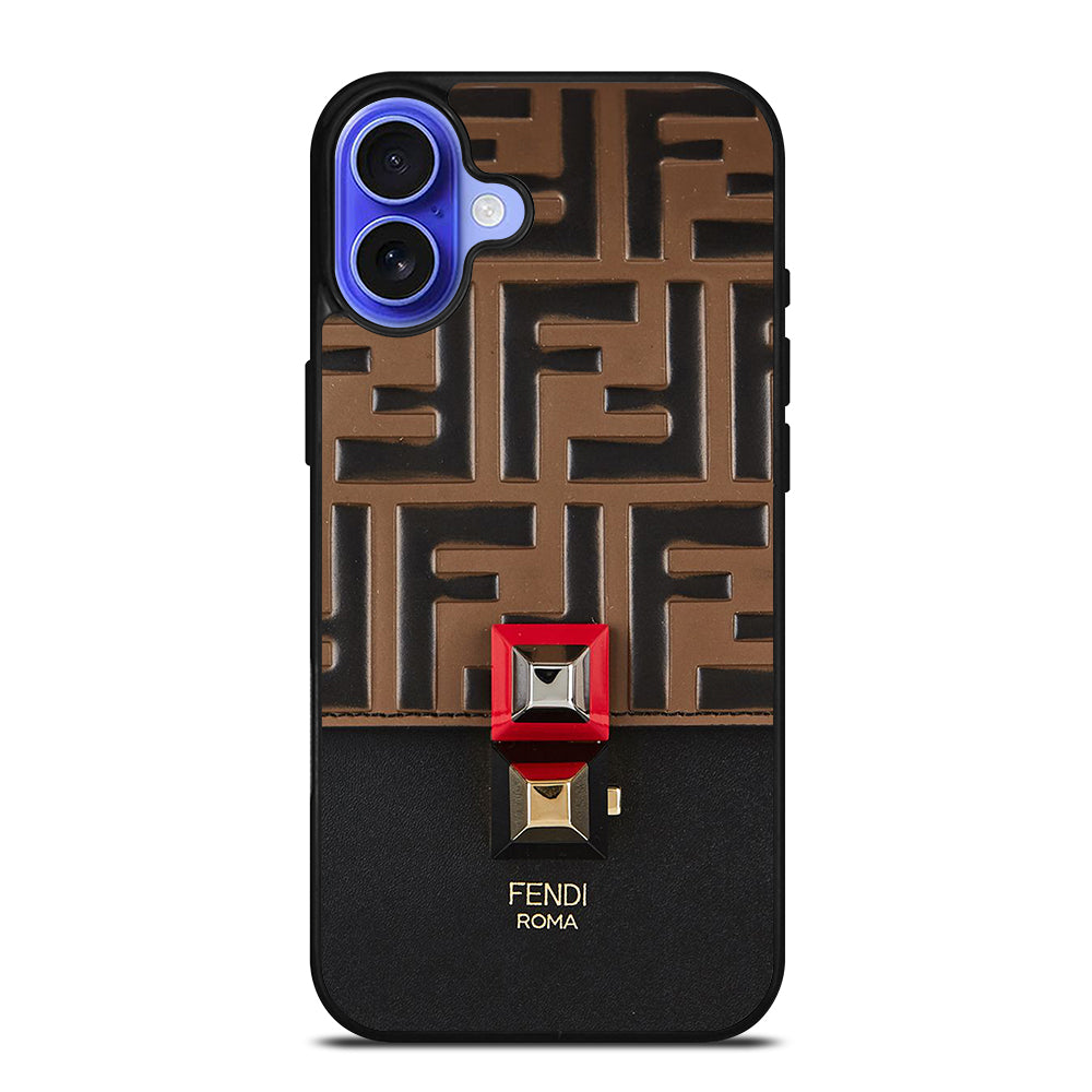 FENDI ROMA BROWN PATTERN iPhone 16 Case Cover