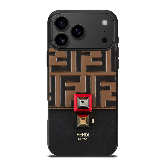 FENDI ROMA BROWN PATTERN iPhone 17 Pro Max Case Cover