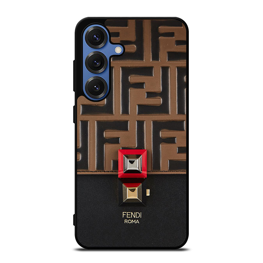 FENDI ROMA BROWN PATTERN Samsung Galaxy S25 Case Cover