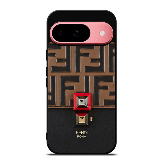 FENDI ROMA BROWN PATTERN Google Pixel 9 Case Cover