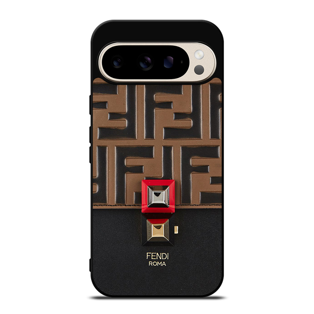 FENDI ROMA BROWN PATTERN Google Pixel 9 Pro Case Cover