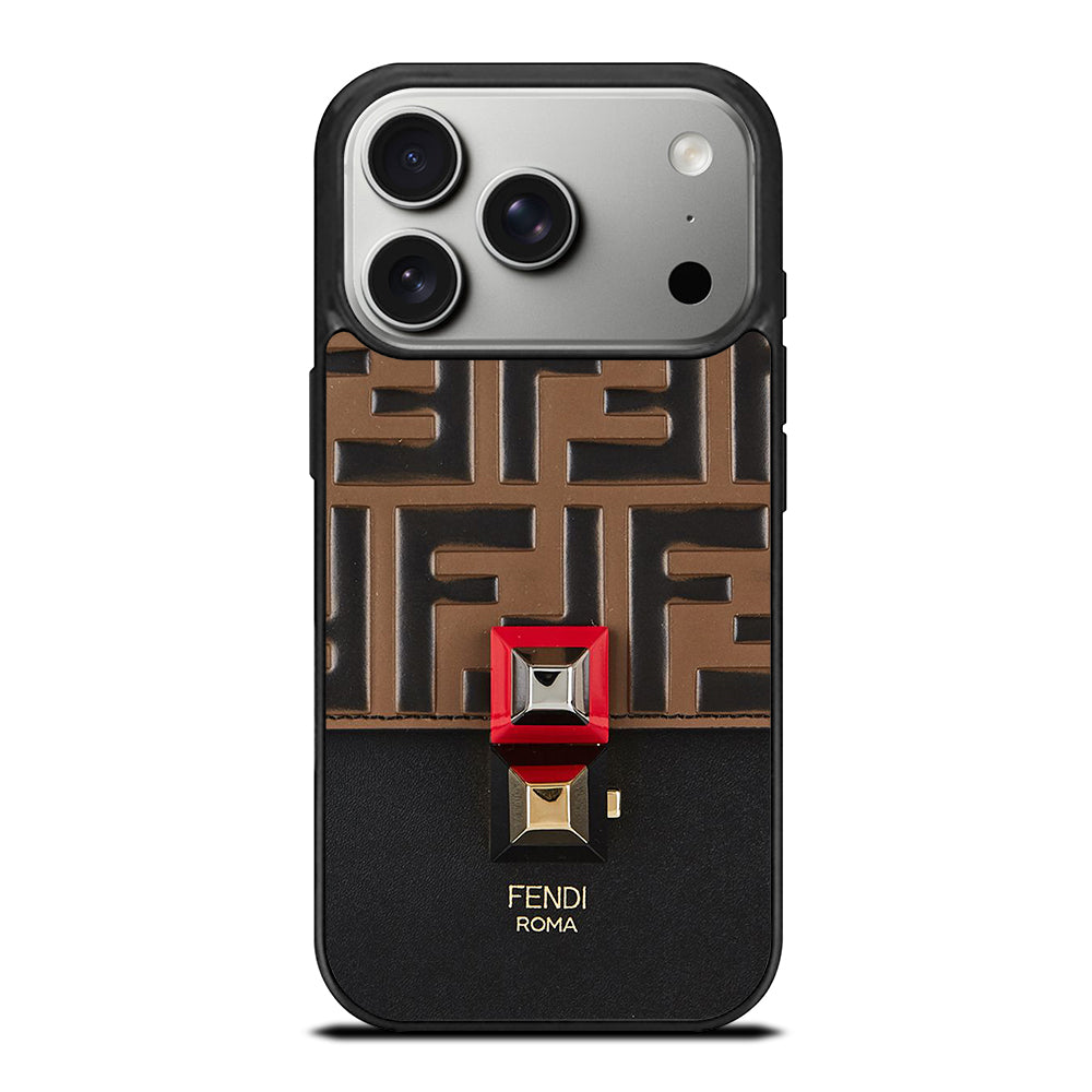 FENDI ROMA BROWN PATTERN iPhone 17 Pro Case Cover