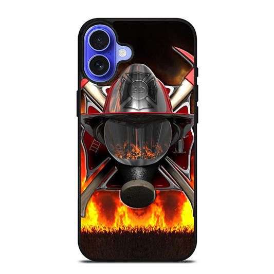 FIREFIGHTER FIREMAN HELMET iPhone 16 Case Cover