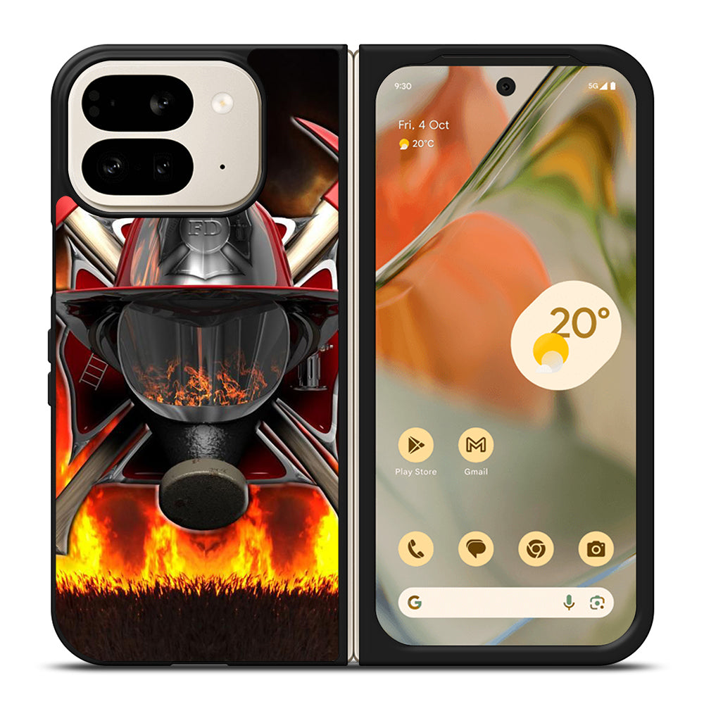 FIREFIGHTER FIREMAN HELMET Google Pixel 9 Pro Fold Case Cover