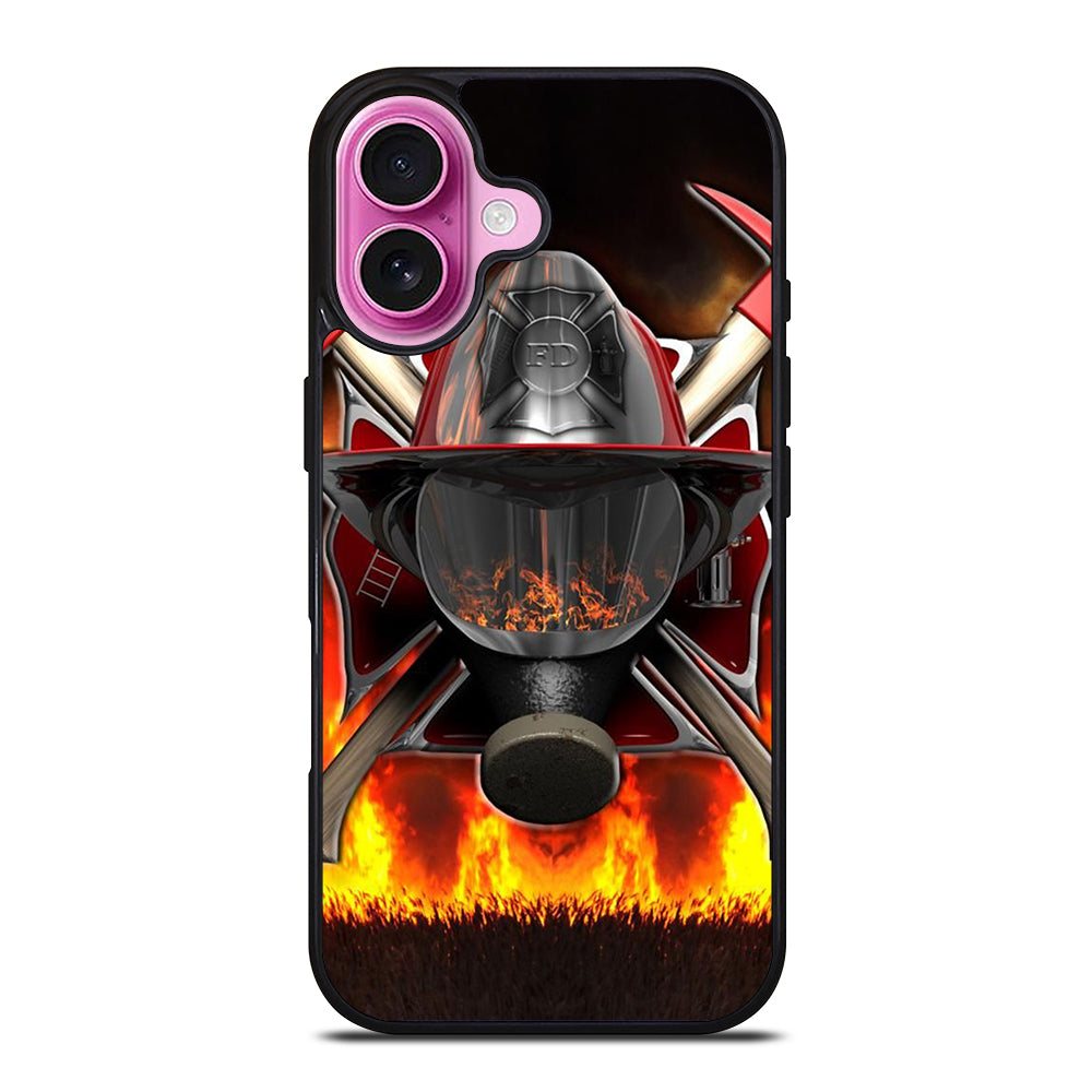 FIREFIGHTER FIREMAN HELMET iPhone 16 Plus Case Cover