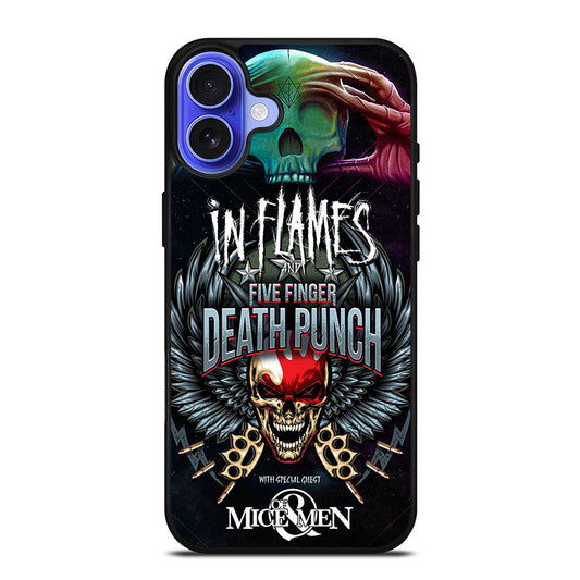 FIVE FINGER DEATH PUNCH AND IN FLAMES iPhone 16 Case Cover
